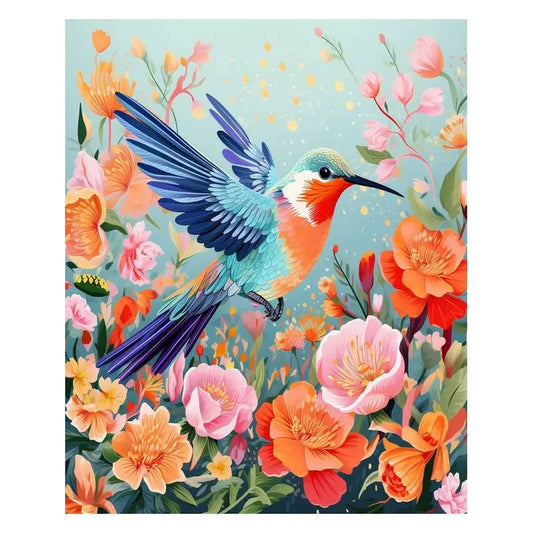 PBN - Colorful Hummingbird